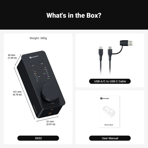 SK02 Desktop DAC & Headphone Amp