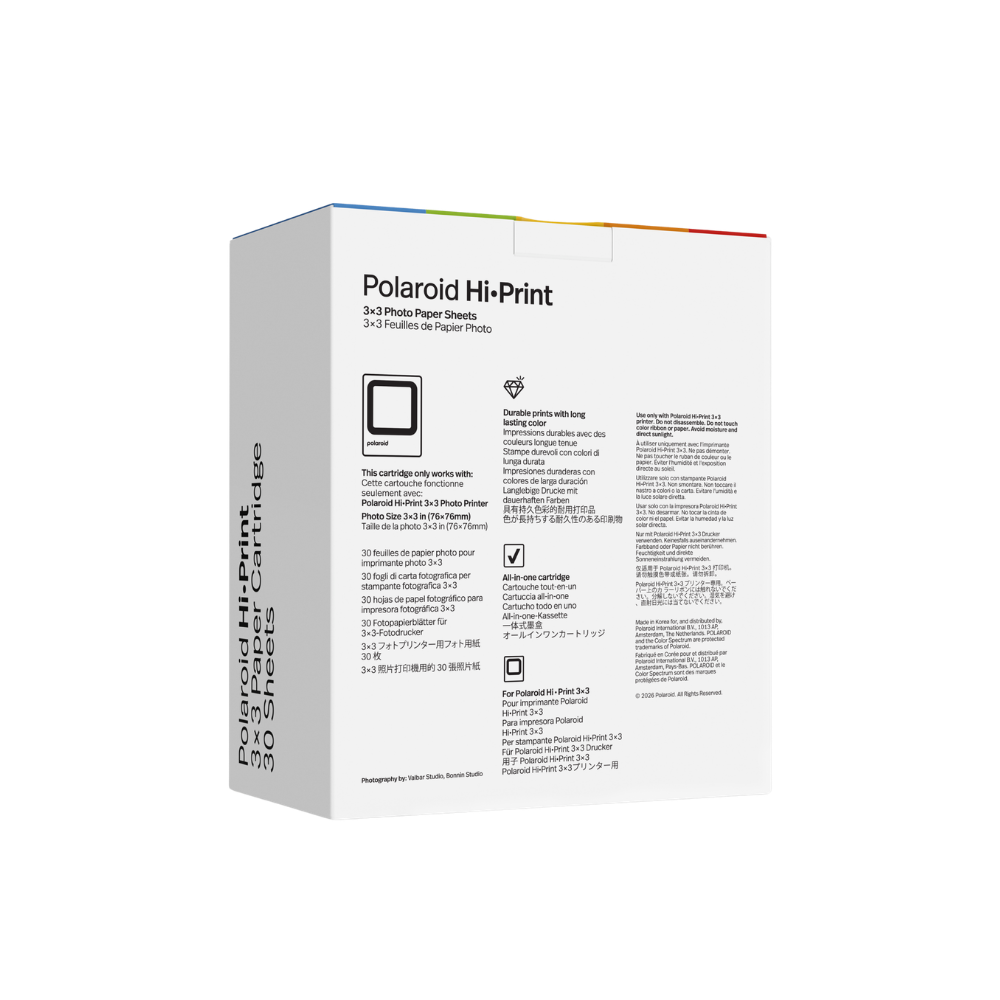 Hi-Print 3x3 Photo Paper (30 Prints) Cartridge Pack