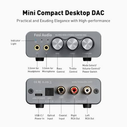 K5 Pro Mini Gaming DAC & Headphone Amp